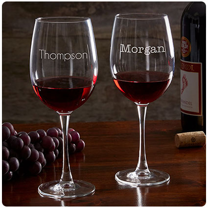 Classic Celebrations Personalized Red Wine Glass