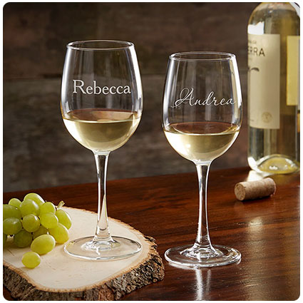 Classic Celebrations Personalized White Wine Glass
