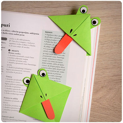 Diy Frog Corner Bookmarks