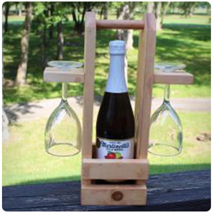 Diy Wine Caddy with Glass Holder