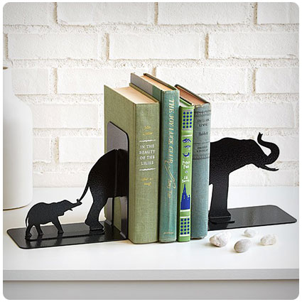 Elephant Family Bookends