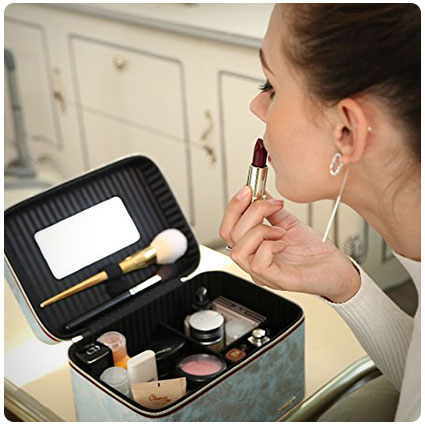 Eve's Love Makeup Train Case with Mirror