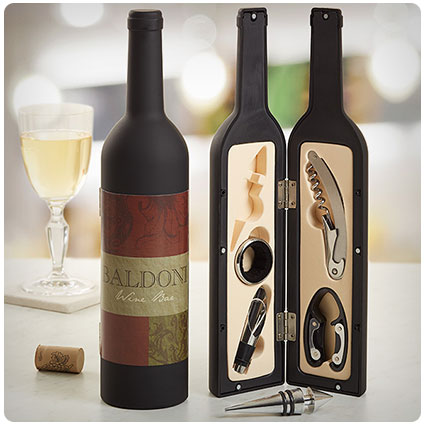Fleurish Wine Bottle Personalized Wine Accessory Kit