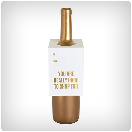 Hard To Shop For Wine Bottle Tag