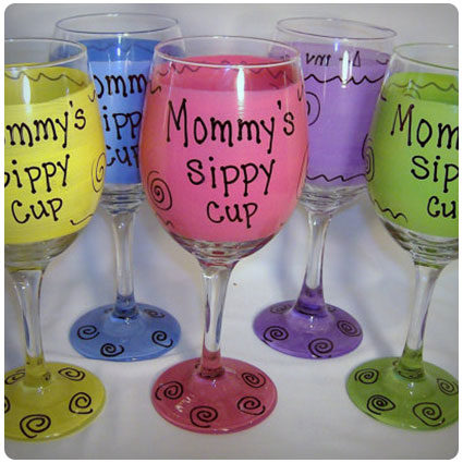 Mommy's Sippy Cup Wine Glass