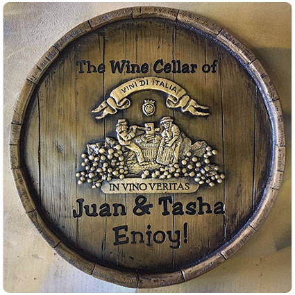 Wine Barrel Personalized Wine Cellar Sign