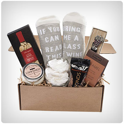 Wine Lovers Perfect Gift Basket Box