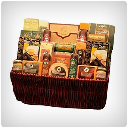 Deluxe Meat and Cheese Gift Basket