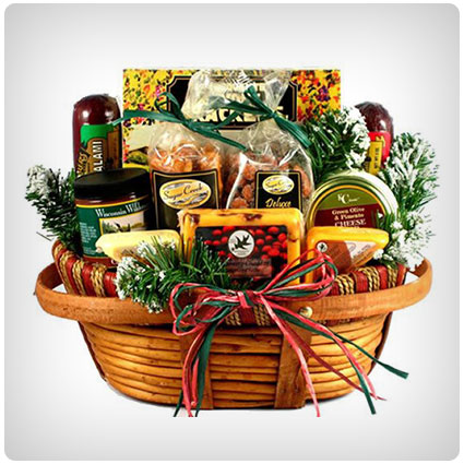 Home For The Holidays Cheese & Sausage Gift Basket