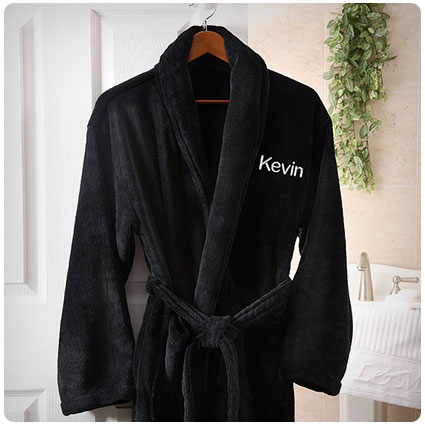 Just For Him Embroidered Luxury Fleece Robe