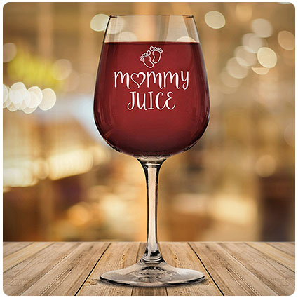Mommy Juice Funny Wine Glass