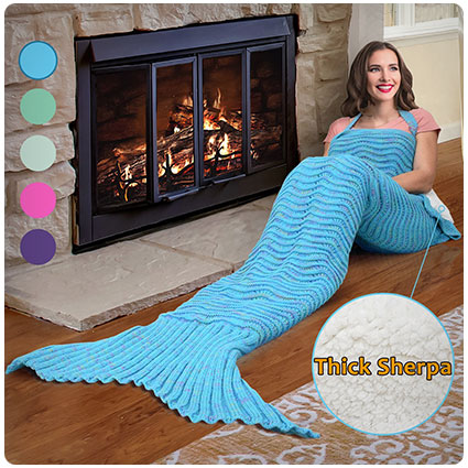 Premium Mermaid Tail Sherpa Blanket