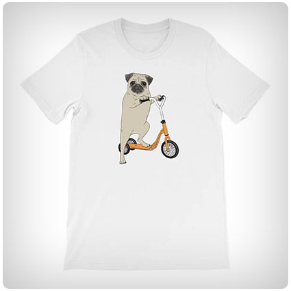 Pug on a Scooter T-Shirt