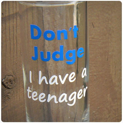 Tall Shot Glass Don't Judge I Have A Teenager