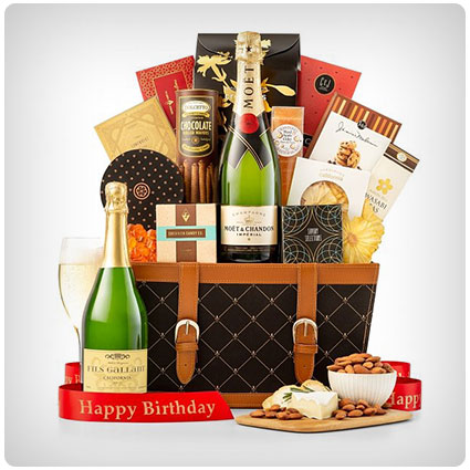 Birthday Wishes Champagne Gift Basket