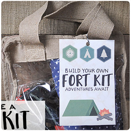 Diy Fort Kit with Free Printable Tag