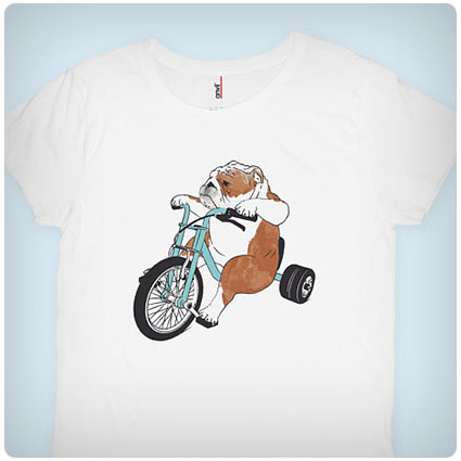 English Bulldog On Trike T-shirt