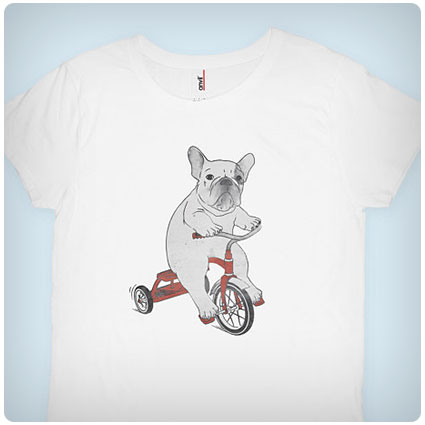 French Bulldog On A Tricycle T-shirt