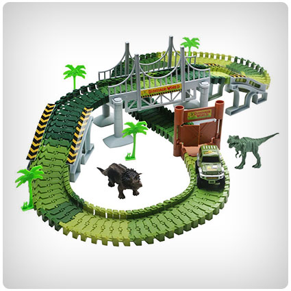 Lydaz Race Track Dinosaur World Playset