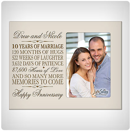 Personalized Ten Year Anniversary Frame