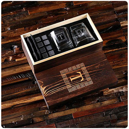 Whiskey Accessories Personalized Gift Set