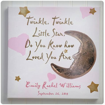 Twinkle, Twinkle Personalized Canvas Print