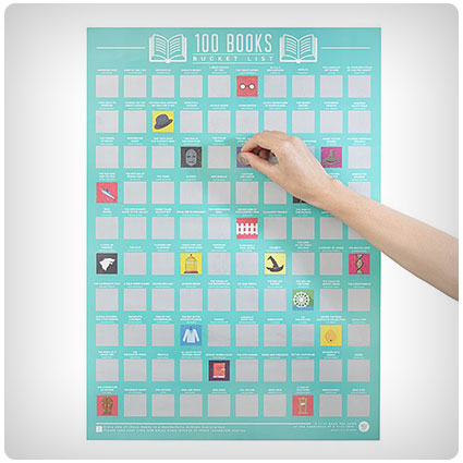 100 Books Scratch Off Poster