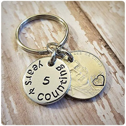 5 Years and Counting Key Chain Lucky Coin