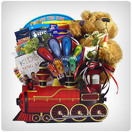 All Aboard Train Gift Basket