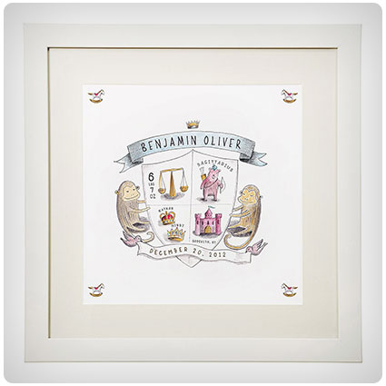 Coat Of Arms Personalized Birth Announcement