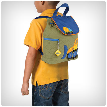 Construction Embroidered Kid's Backpack