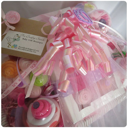 Deluxe Baby Gift Basket for Baby Girl