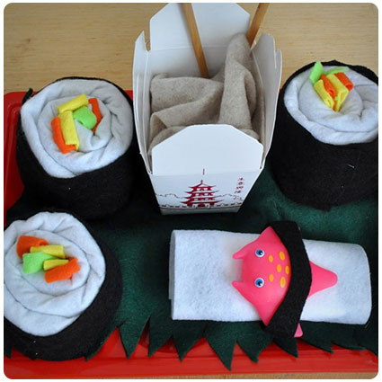 Diy Sushi Baby Shower Gift