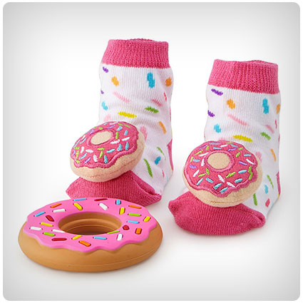 Donut Rattle Socks and Teether Set