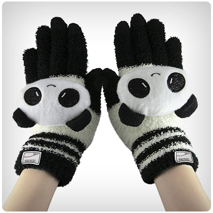 Greenery Cute Wool Touchscreen Gloves Mitten