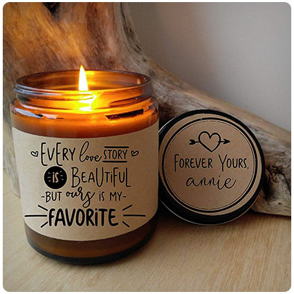 Love Story Personalized Candle