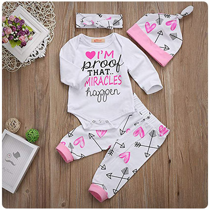 Miracles Letter Romper Outfit