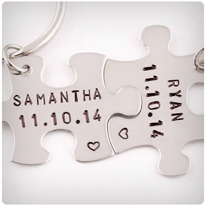 Personalized Anniversary Date Keychains