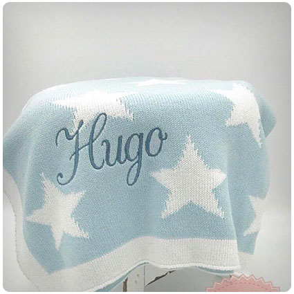 Personalized Baby Knit Blanket