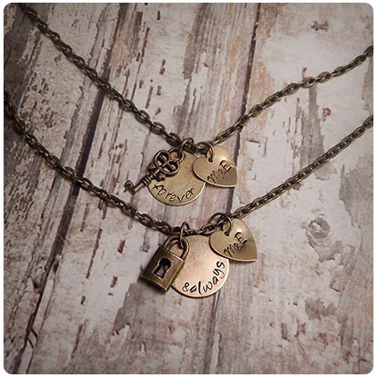 Personalized Couples Necklace Set