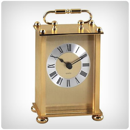 Personalized Goldtone Carriage Clock