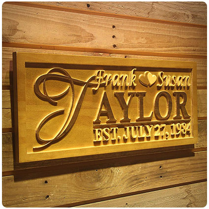 Personalized Last Name Rustic Home Sign