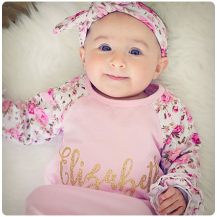 Personalized Newborn Girl Coming Home Outfit