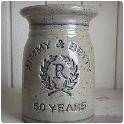 Personalized Stoneware Marriage Crock