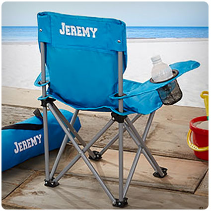 Toddler Personalized Blue Folding Camp Chair
