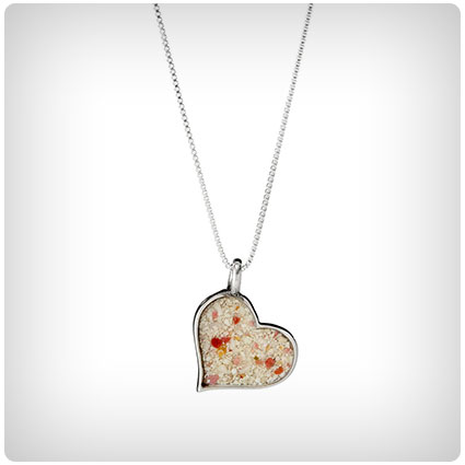 Custom Beach Heart Necklace