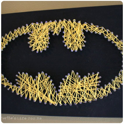 Diy Batman String Nail Art