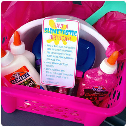 Diy Slime Kit for Kids Birthday Gift Basket