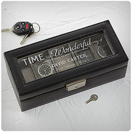 Leather 5 Slot Watch Box Timeless Message