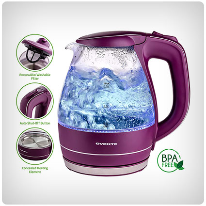 Ovente BPA-Free Glass Electric Kettle